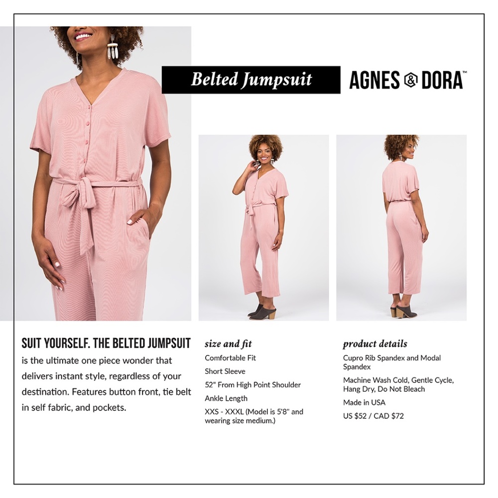 Belted Jumpsuit - Picture 3 of 6